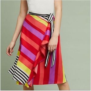 Anthro Ranna Gill Striped Skirt